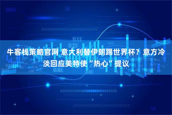 牛客栈策略官网 意大利替伊朗踢世界杯？意方冷淡回应美特使“热心”提议
