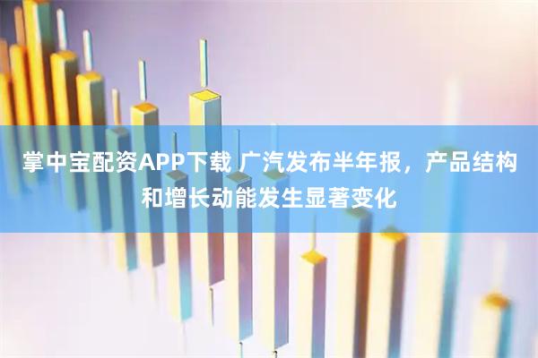 掌中宝配资APP下载 广汽发布半年报，产品结构和增长动能发生显著变化